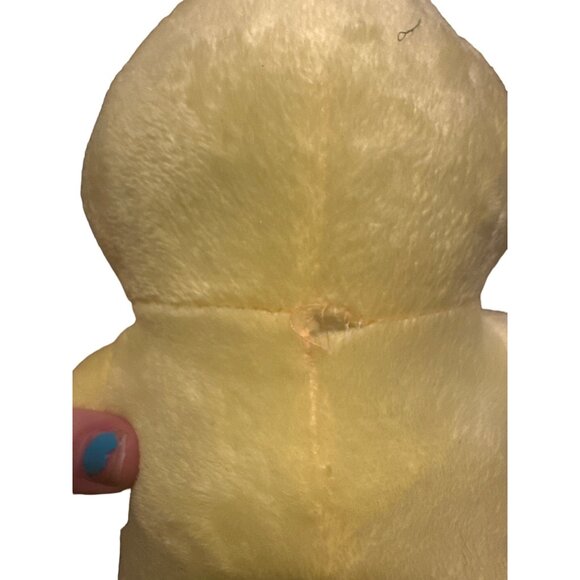 Vintage Plush Yellow Duck With Orange Beak & Feet Hugging hook and loop - Picture 5 of 7